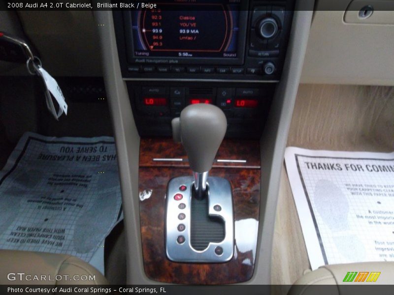 Brilliant Black / Beige 2008 Audi A4 2.0T Cabriolet