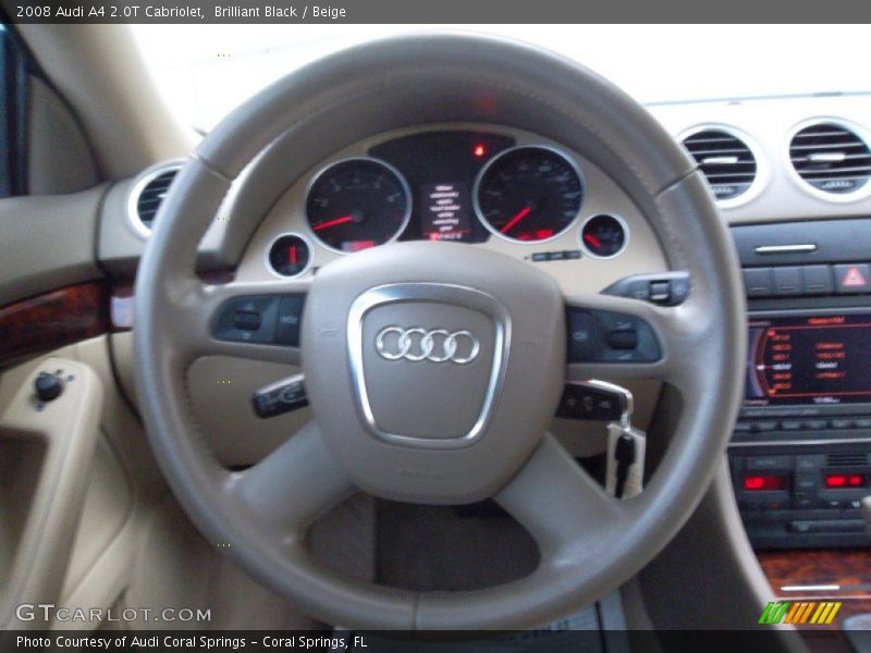 Brilliant Black / Beige 2008 Audi A4 2.0T Cabriolet