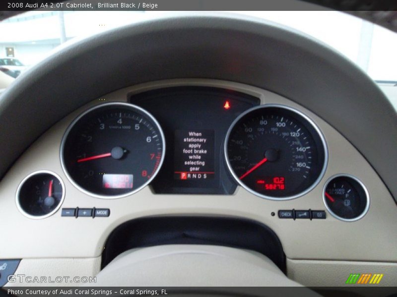 Brilliant Black / Beige 2008 Audi A4 2.0T Cabriolet