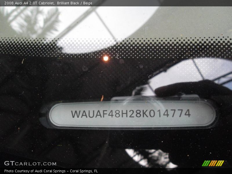 Brilliant Black / Beige 2008 Audi A4 2.0T Cabriolet