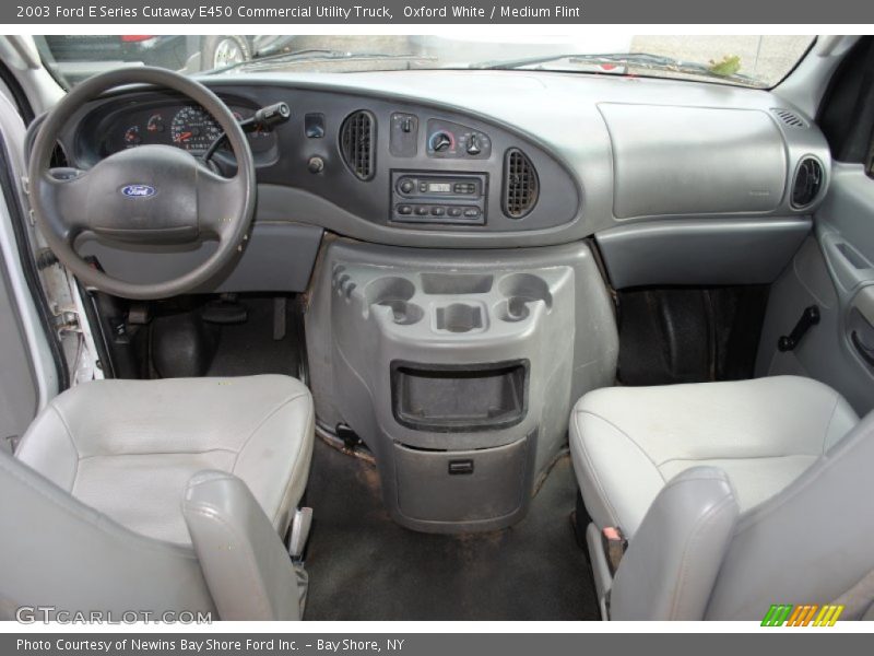 Oxford White / Medium Flint 2003 Ford E Series Cutaway E450 Commercial Utility Truck