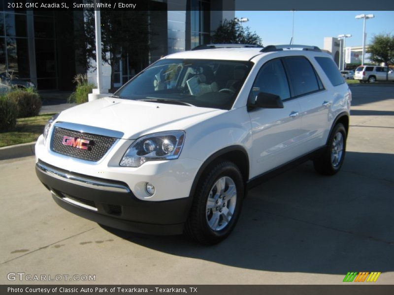 Summit White / Ebony 2012 GMC Acadia SL