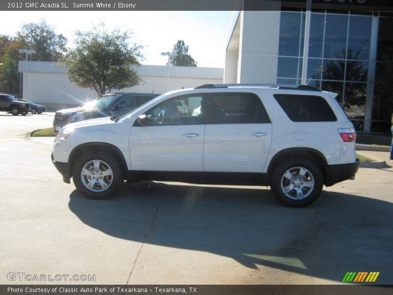 Summit White / Ebony 2012 GMC Acadia SL