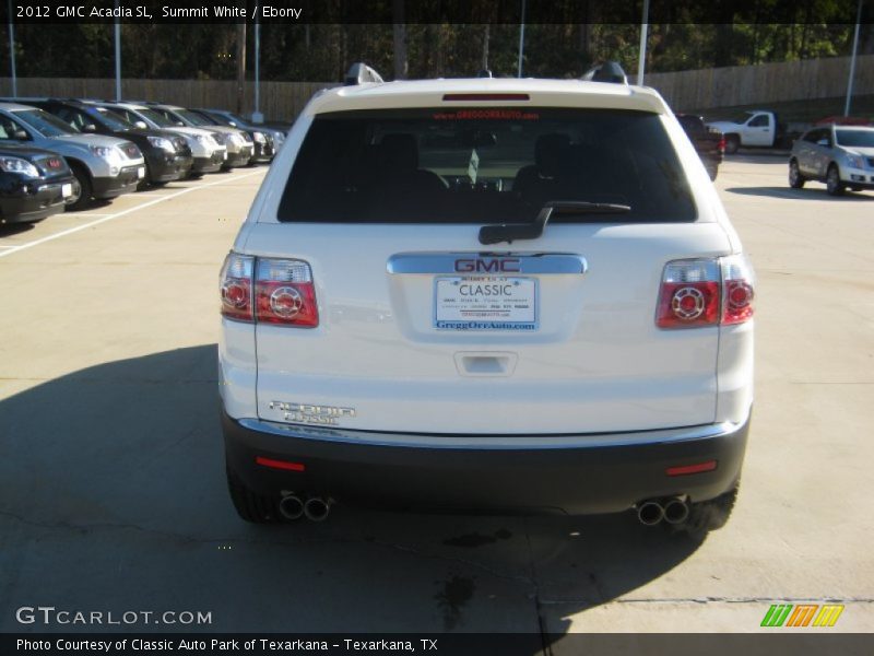 Summit White / Ebony 2012 GMC Acadia SL