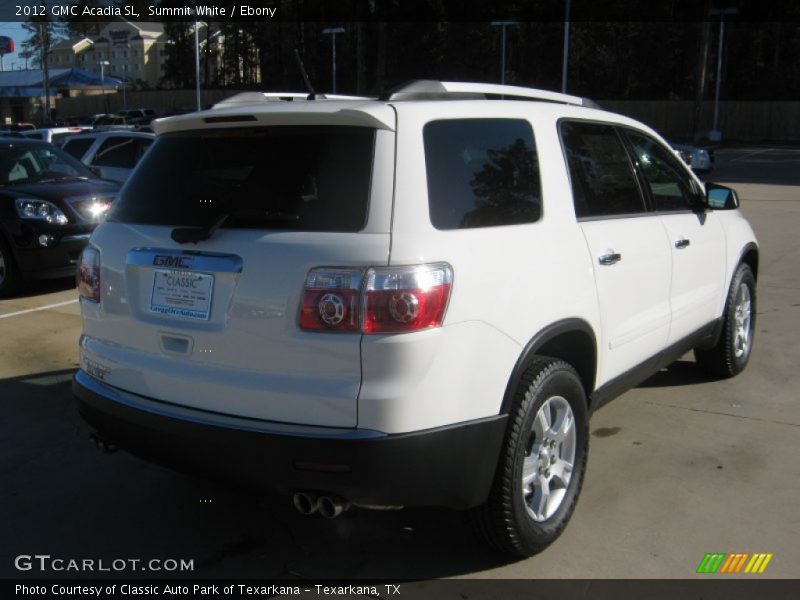 Summit White / Ebony 2012 GMC Acadia SL