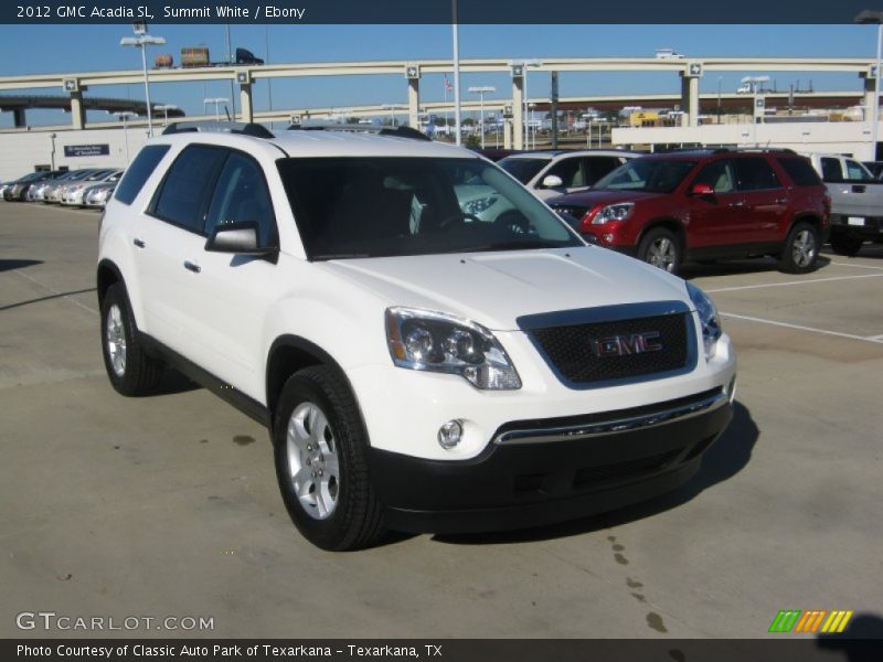 Summit White / Ebony 2012 GMC Acadia SL