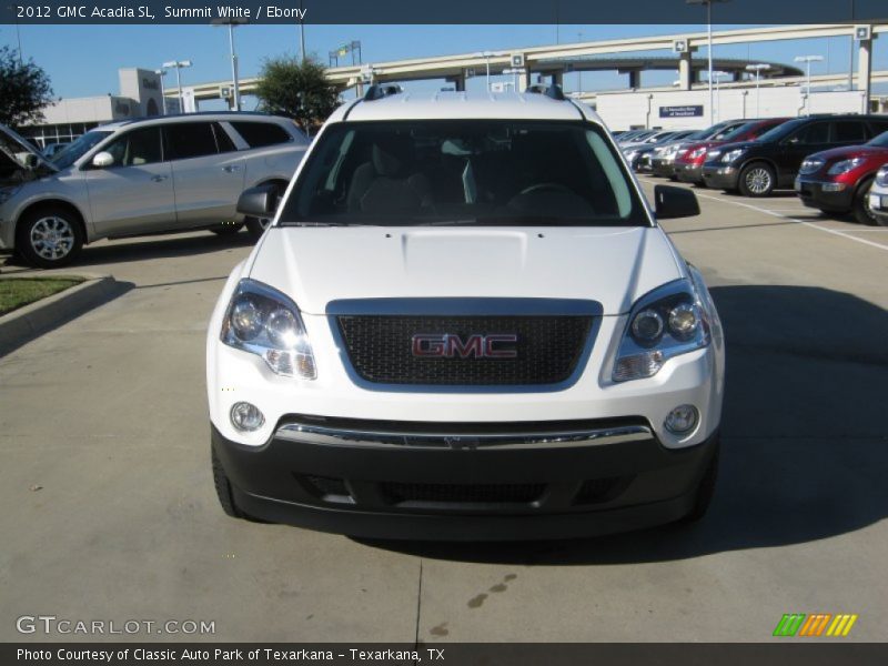 Summit White / Ebony 2012 GMC Acadia SL