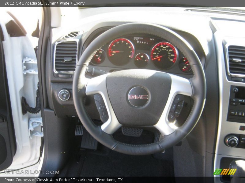 Summit White / Ebony 2012 GMC Acadia SL
