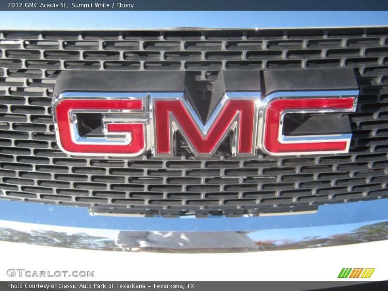 Summit White / Ebony 2012 GMC Acadia SL