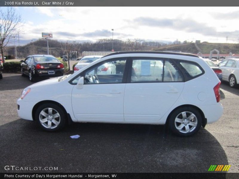 Clear White / Gray 2008 Kia Rondo LX