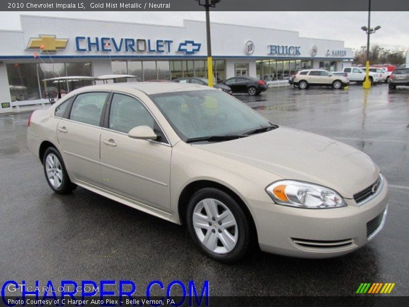 Gold Mist Metallic / Neutral 2010 Chevrolet Impala LS