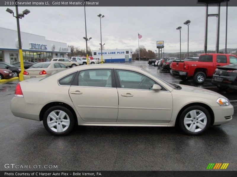 Gold Mist Metallic / Neutral 2010 Chevrolet Impala LS