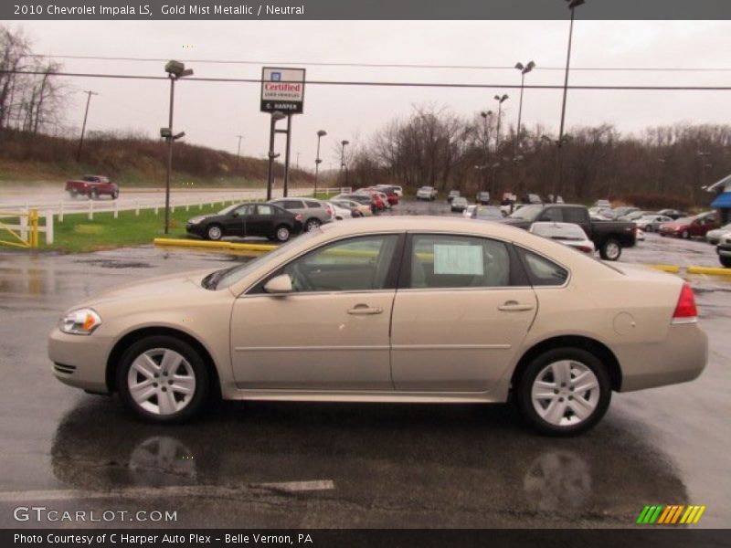 Gold Mist Metallic / Neutral 2010 Chevrolet Impala LS