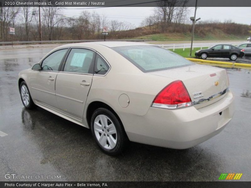 Gold Mist Metallic / Neutral 2010 Chevrolet Impala LS