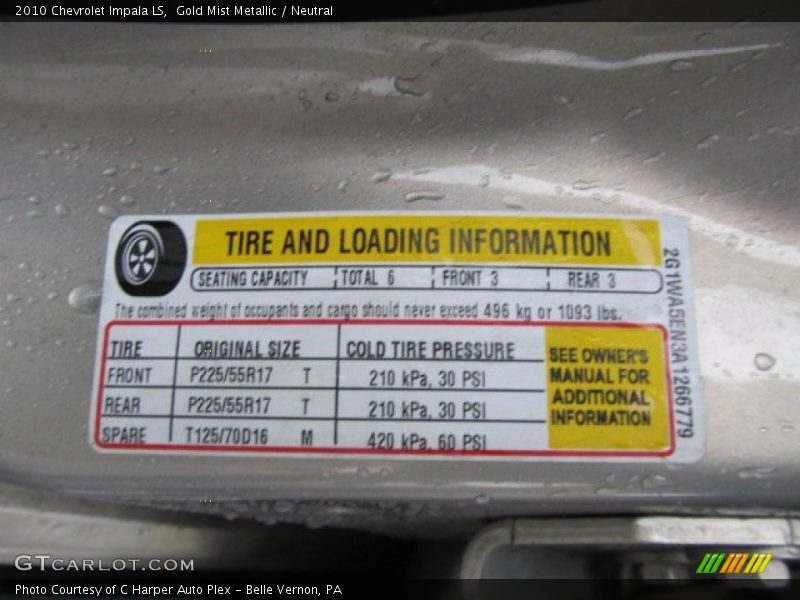 Gold Mist Metallic / Neutral 2010 Chevrolet Impala LS