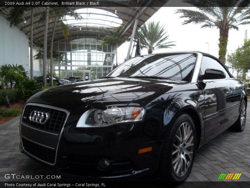 Brilliant Black / Black 2009 Audi A4 2.0T Cabriolet