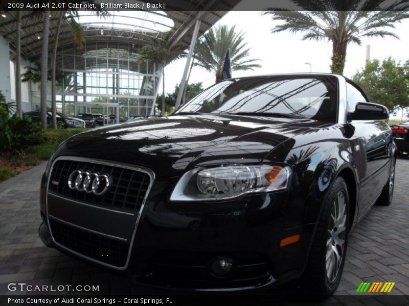 Brilliant Black / Black 2009 Audi A4 2.0T Cabriolet