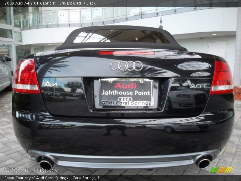 Brilliant Black / Black 2009 Audi A4 2.0T Cabriolet