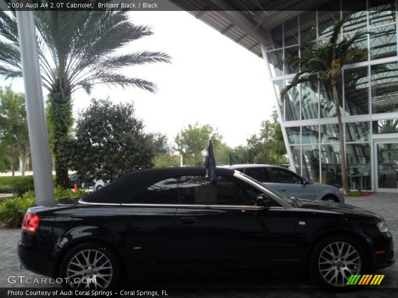 Brilliant Black / Black 2009 Audi A4 2.0T Cabriolet