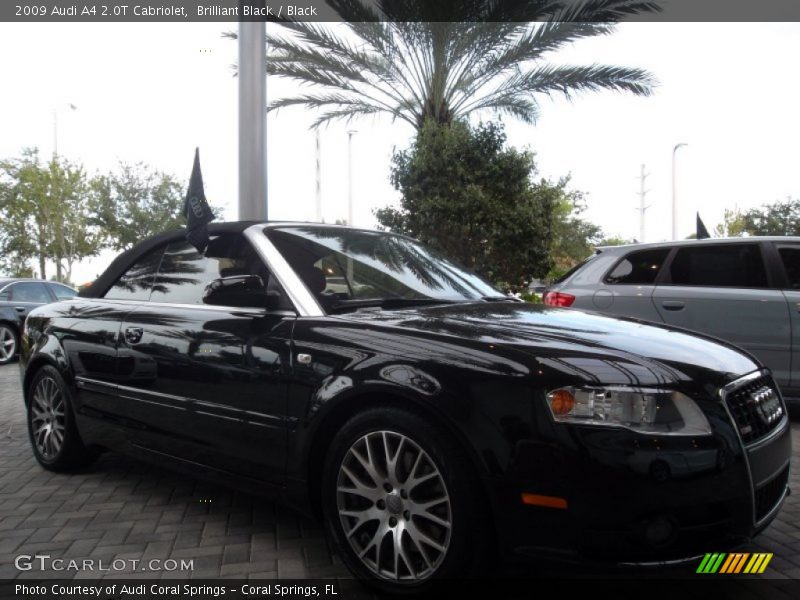 Brilliant Black / Black 2009 Audi A4 2.0T Cabriolet