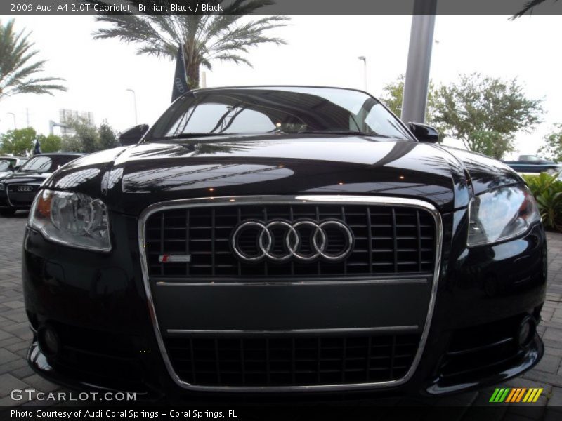 Brilliant Black / Black 2009 Audi A4 2.0T Cabriolet