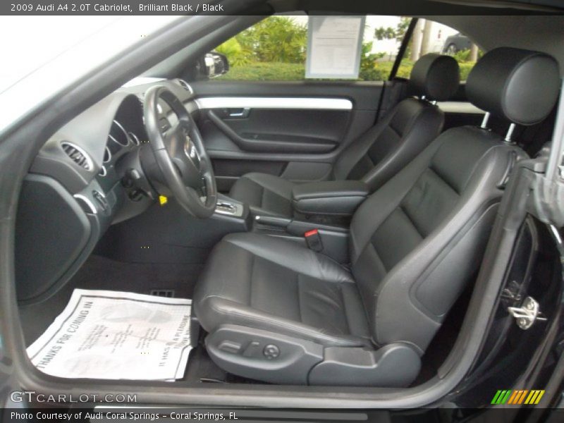 Brilliant Black / Black 2009 Audi A4 2.0T Cabriolet