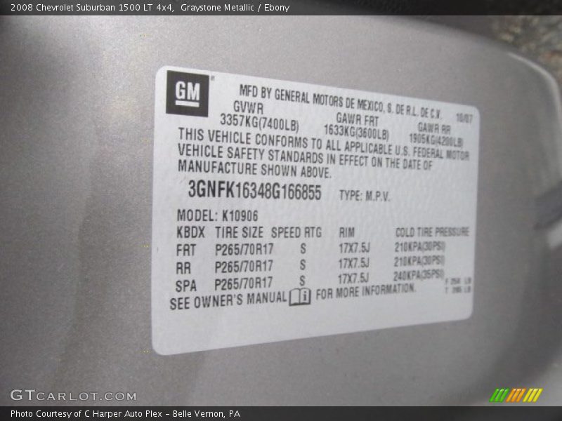 Graystone Metallic / Ebony 2008 Chevrolet Suburban 1500 LT 4x4