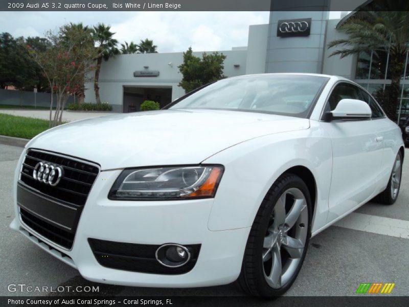 Ibis White / Linen Beige 2009 Audi A5 3.2 quattro Coupe