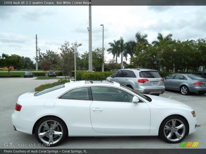 Ibis White / Linen Beige 2009 Audi A5 3.2 quattro Coupe