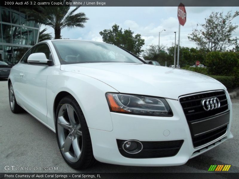 Ibis White / Linen Beige 2009 Audi A5 3.2 quattro Coupe