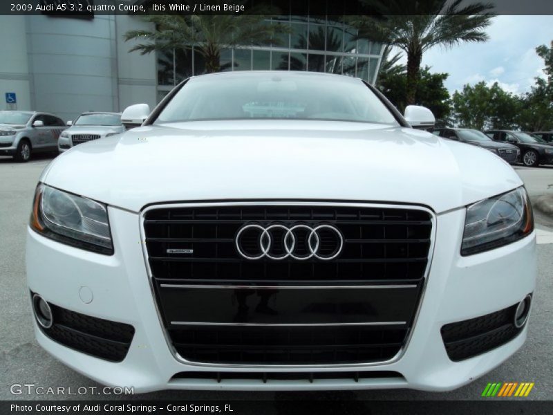 Ibis White / Linen Beige 2009 Audi A5 3.2 quattro Coupe