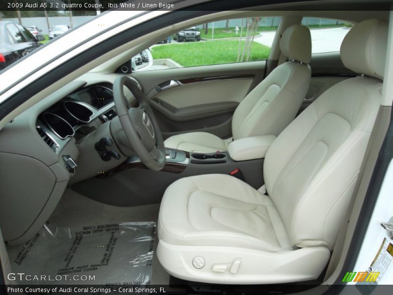 Ibis White / Linen Beige 2009 Audi A5 3.2 quattro Coupe