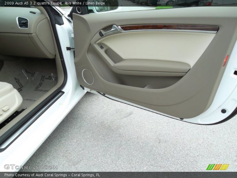 Ibis White / Linen Beige 2009 Audi A5 3.2 quattro Coupe