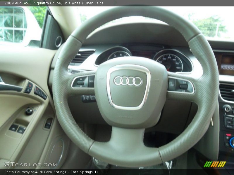 Ibis White / Linen Beige 2009 Audi A5 3.2 quattro Coupe