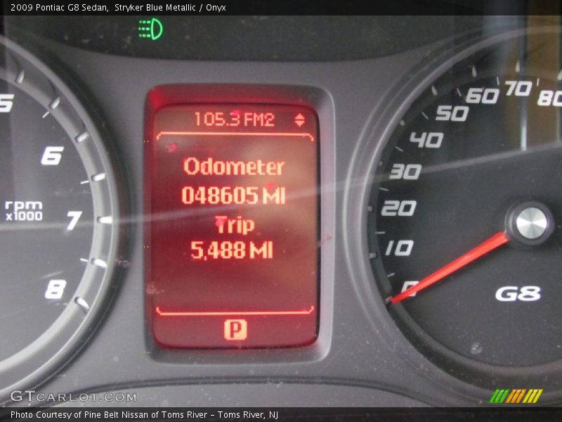 Stryker Blue Metallic / Onyx 2009 Pontiac G8 Sedan