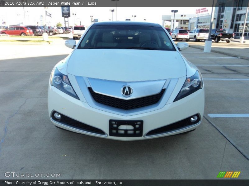 Aspen White Pearl / Taupe 2010 Acura ZDX AWD