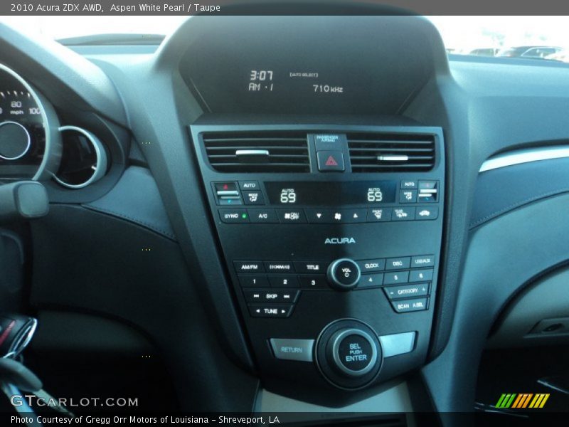 Aspen White Pearl / Taupe 2010 Acura ZDX AWD