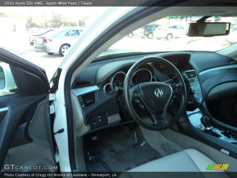 Aspen White Pearl / Taupe 2010 Acura ZDX AWD