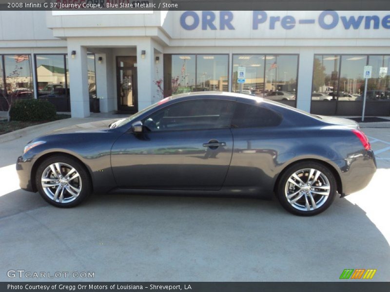 Blue Slate Metallic / Stone 2008 Infiniti G 37 Journey Coupe