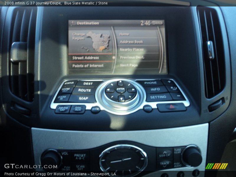 Blue Slate Metallic / Stone 2008 Infiniti G 37 Journey Coupe