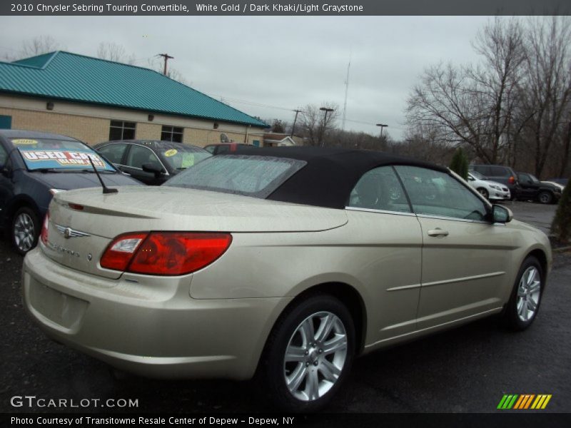 White Gold / Dark Khaki/Light Graystone 2010 Chrysler Sebring Touring Convertible