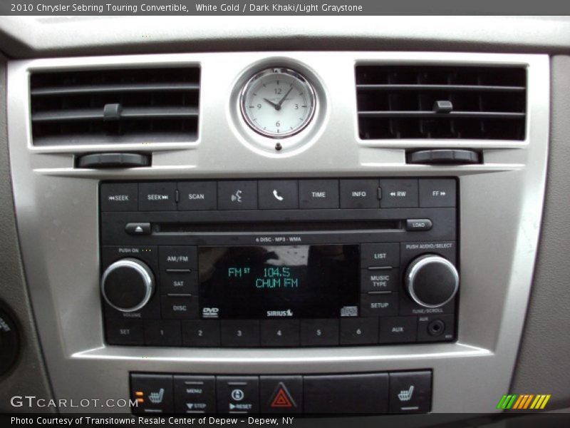 White Gold / Dark Khaki/Light Graystone 2010 Chrysler Sebring Touring Convertible