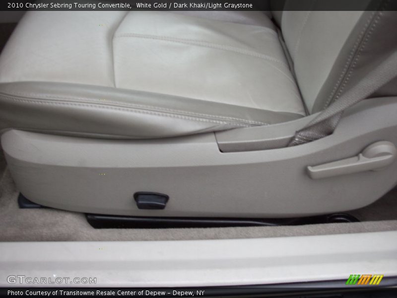 White Gold / Dark Khaki/Light Graystone 2010 Chrysler Sebring Touring Convertible