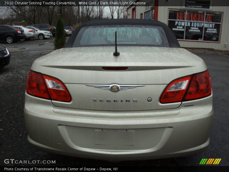White Gold / Dark Khaki/Light Graystone 2010 Chrysler Sebring Touring Convertible