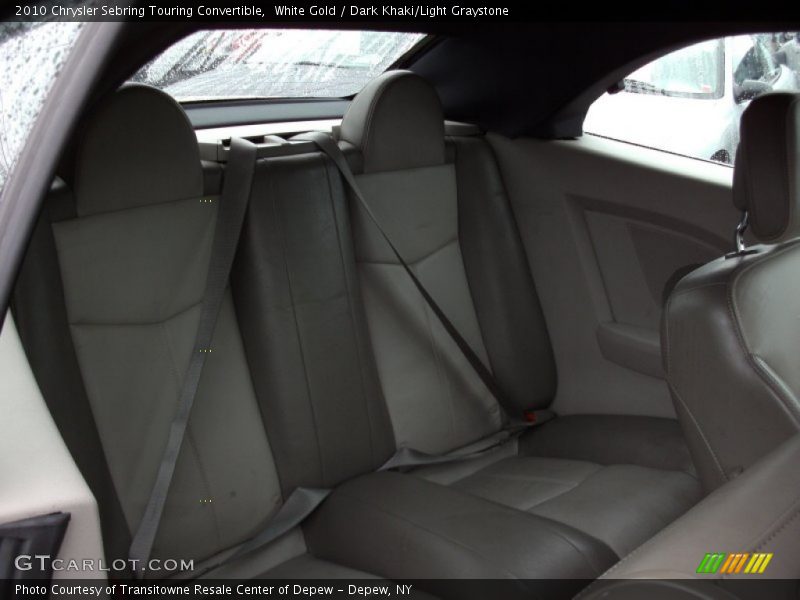 White Gold / Dark Khaki/Light Graystone 2010 Chrysler Sebring Touring Convertible