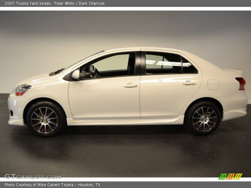 Polar White / Dark Charcoal 2007 Toyota Yaris Sedan