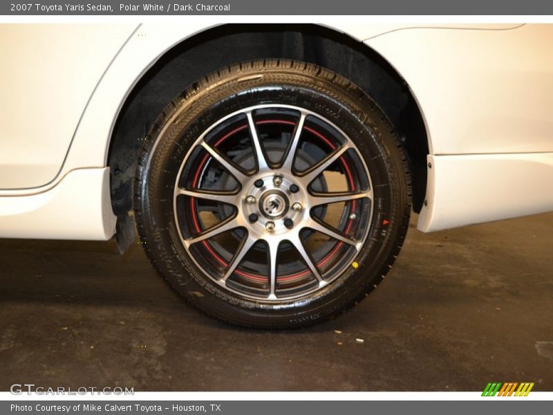 Polar White / Dark Charcoal 2007 Toyota Yaris Sedan