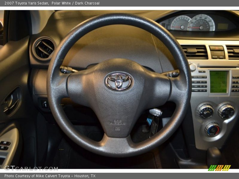 Polar White / Dark Charcoal 2007 Toyota Yaris Sedan