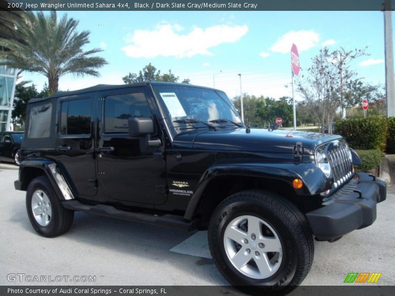 Black / Dark Slate Gray/Medium Slate Gray 2007 Jeep Wrangler Unlimited Sahara 4x4