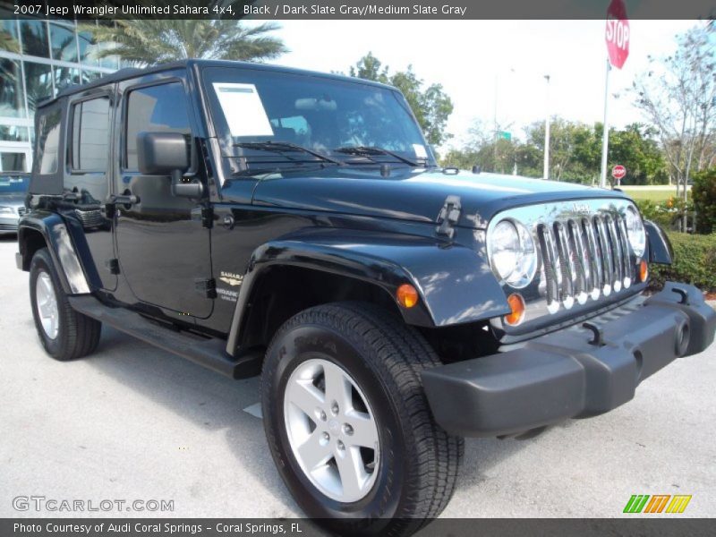 Black / Dark Slate Gray/Medium Slate Gray 2007 Jeep Wrangler Unlimited Sahara 4x4